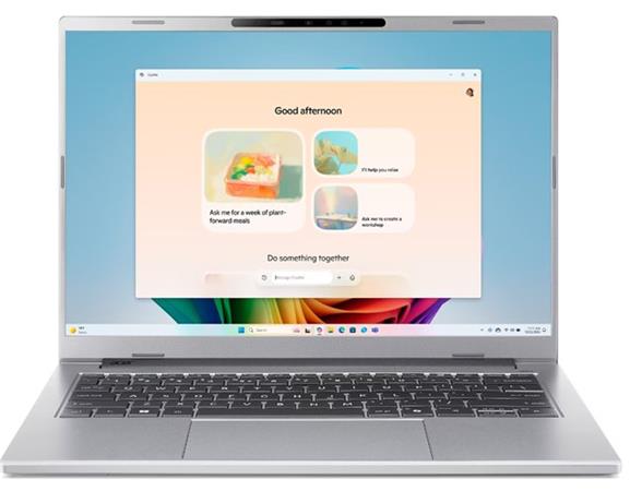 Acer Aspire 14 AI (A14-61M-R5VQ) Ryzen AI 5 330/16GB/512GB SSD/14" WUXGA IPS 120Hz/IR cam/Win11 Home/stříbrná (obrázek pro) Acer Aspire 14 AI (A14-61M-R5VQ) Ryzen AI 5 330/16GB/512GB SSD/14" WUXGA IPS 120Hz/IR cam/Win11 Home/stříbrná