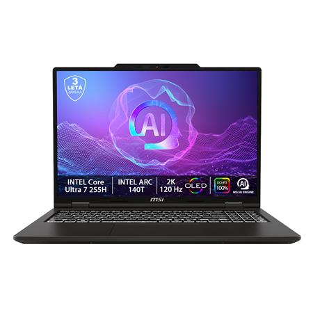 (obrázek pro) MSI Venture 16 AI A2HMG-036CZ/Core Ultra 7 255H/32GB/1 TB SSD/16" 2K (2048 x 1280),OLED 120Hz/ Win 11 Home/černá
